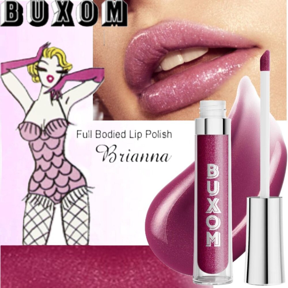 BUXOM Full On Plumping Lip Polish~BRIANNA (Berry Golden Shimmer) 4.5ml NIB